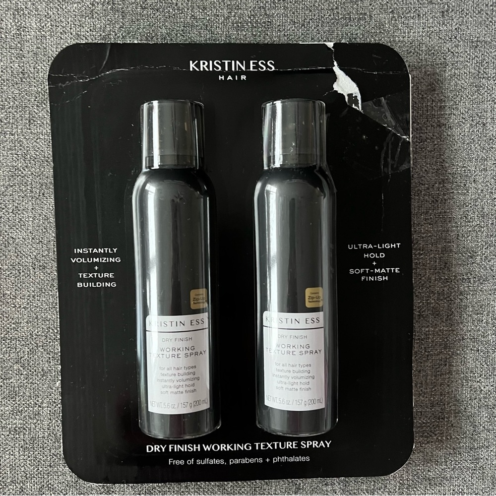 NWT Kristin Hess Dry Finish Workjng Texture Spray 2 Pack